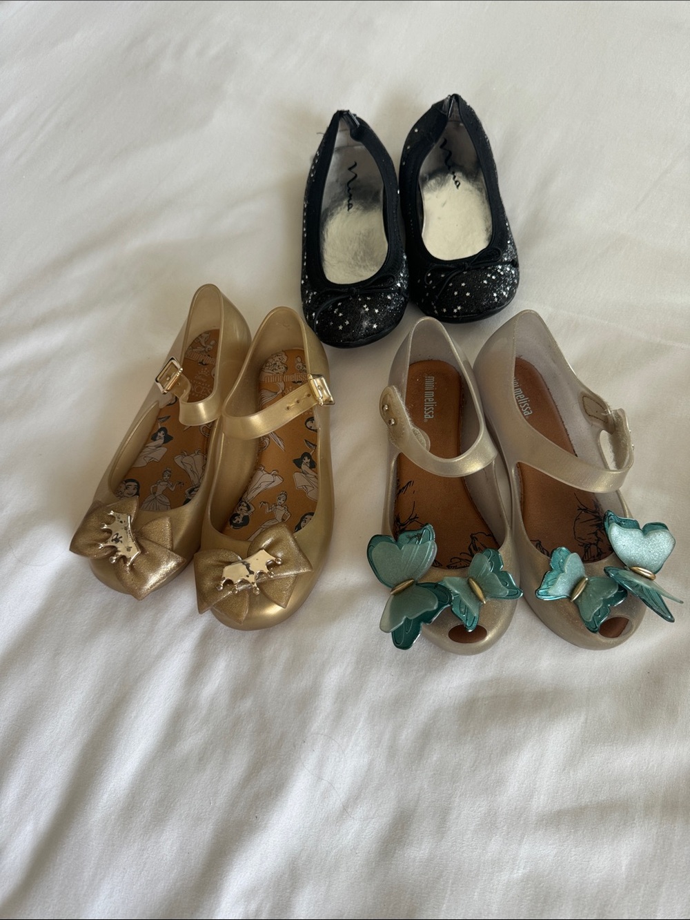 Bundle Girl shoes size 12T 
Mini Melissa/ Nina